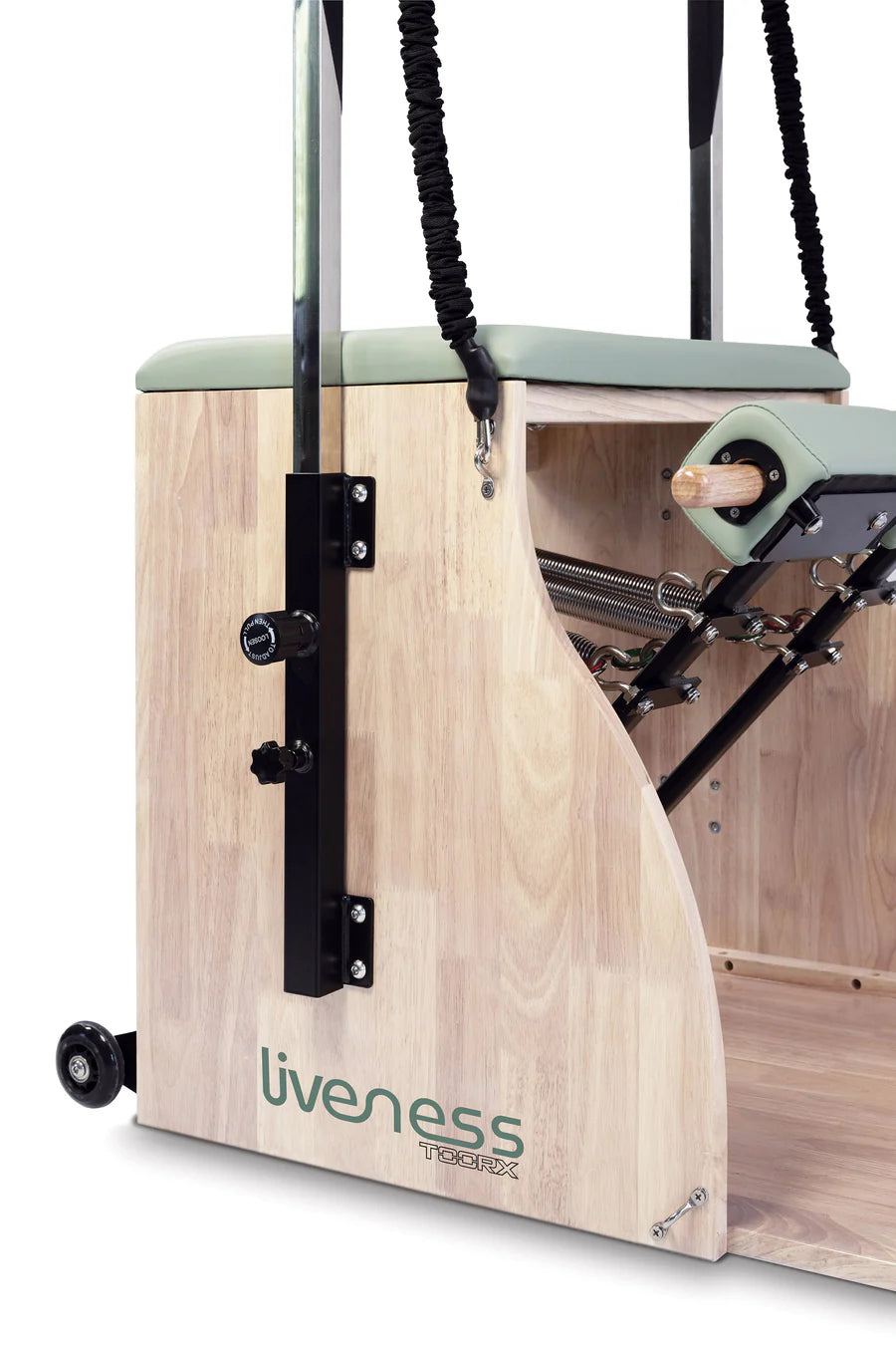 Wunda Chair in legno di quercia naturale - Linea Liveness di Toorx - Cod. PTX-1800G Green Tea