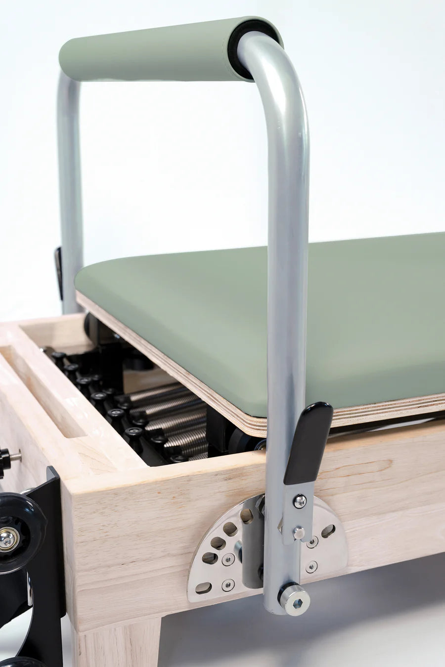 Reformer in legno di quercia naturale pieghevole PTX 3000 Green Tea - Linea Liveness di Toorx - Cod. PTX-3000G