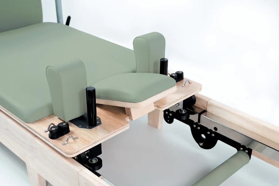 Reformer in legno di quercia naturale pieghevole PTX 3000 Green Tea - Linea Liveness di Toorx - Cod. PTX-3000G
