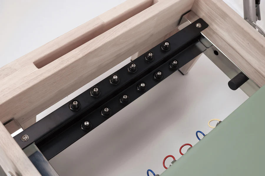 Reformer in legno di quercia naturale PTX 5000 Green tea-  linea Lifeness di Toorx- Cod. PTX-5000