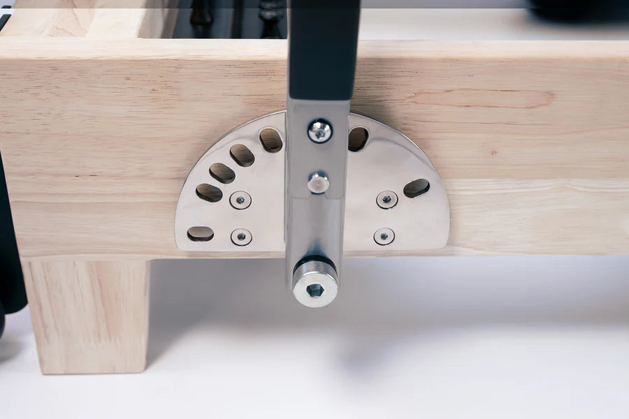 Reformer in legno di quercia naturale PTX 5000 Green tea-  linea Lifeness di Toorx- Cod. PTX-5000