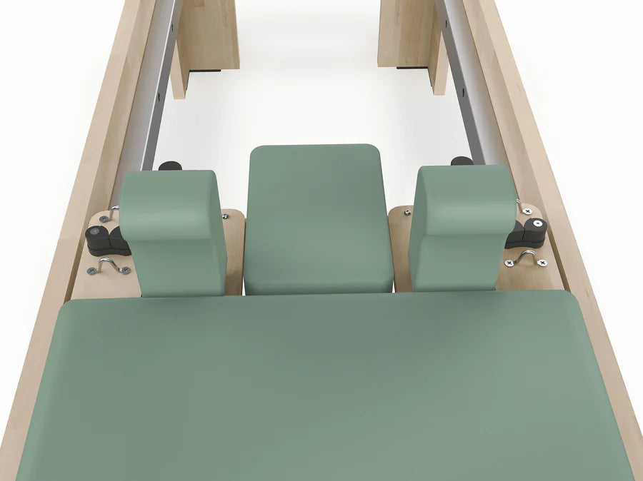 Cadillac Reformer in legno di quercia naturale PTX 6000 Green tea-  linea Lifeness di Toorx- Cod. PTX-6000