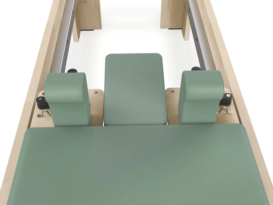 Cadillac Reformer in legno di quercia naturale PTX 6000 Green tea-  linea Lifeness di Toorx- Cod. PTX-6000
