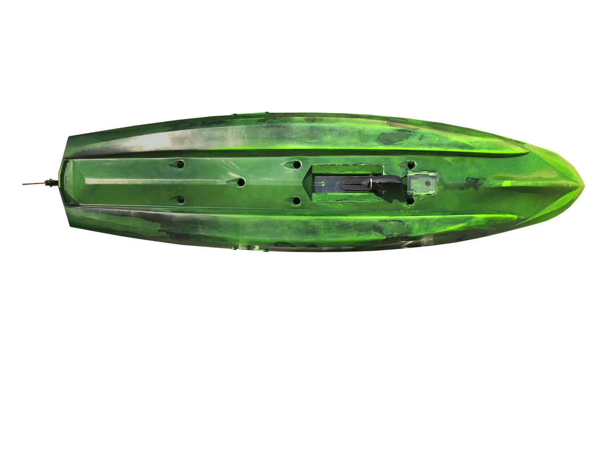 BIG MAMA KAYAK A PEDALI TRIKEN LIGHT - CANOA MONOPOSTO CON GAVONE, TIMONE, SISTEMA DI PEDALI AD ELICA, SEDILE RIALZATO, 8 BARRE DI SCORRIMENTO, PAGAIA in omaggio
