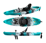 Big Mama S500 fishing con 5 portacanne, modello divisibile, pedali, sedile e timone