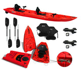 Kayak smontabile Split 2 Fishing Big Mama kayak con 2 ruote, 2 gavone, 2 seggiolini, 2 pagaie, 2 portacanne + GARMIN VIVID 5 cv