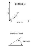 T-95 Tapis Roulant Dimensioni della pedana: 58 x 156 cm- Elettrica fino al 21% di pendenza - Prodotto Professionale linea Cardio DIAMOND - Cod.T95