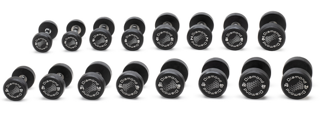 MANUBRIO TONDO PRO BLACK - 2 KG- LINEA DIAMOND - MGTD2-PN