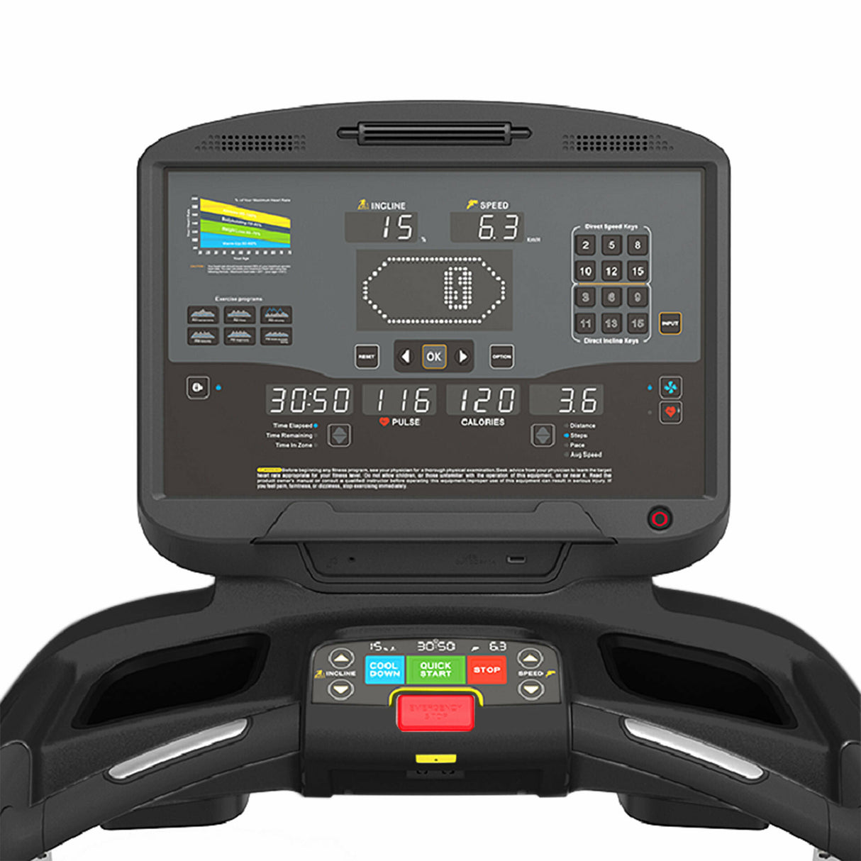T-85 tapis roulant 7,0-9,0 Hp AC 25 Km/h - 600 x 1570 mm prelubrificato - Inclinazione 21%- fascia BT - Wi Fi + USB per ricarica+Bluetooth per apps Zwift, Kinomap e Fitshow - Linea Diamond professional Cod. T85