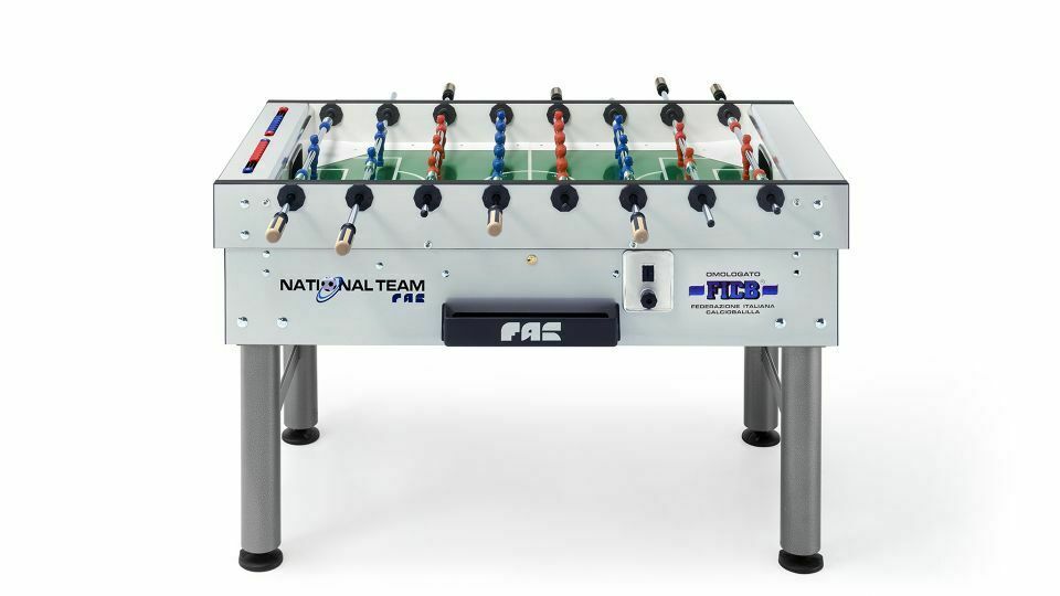 Calciobalilla da bar con Gettoniera FAS mod. International Team FICB con Aste rientranti cod.0CAL0731