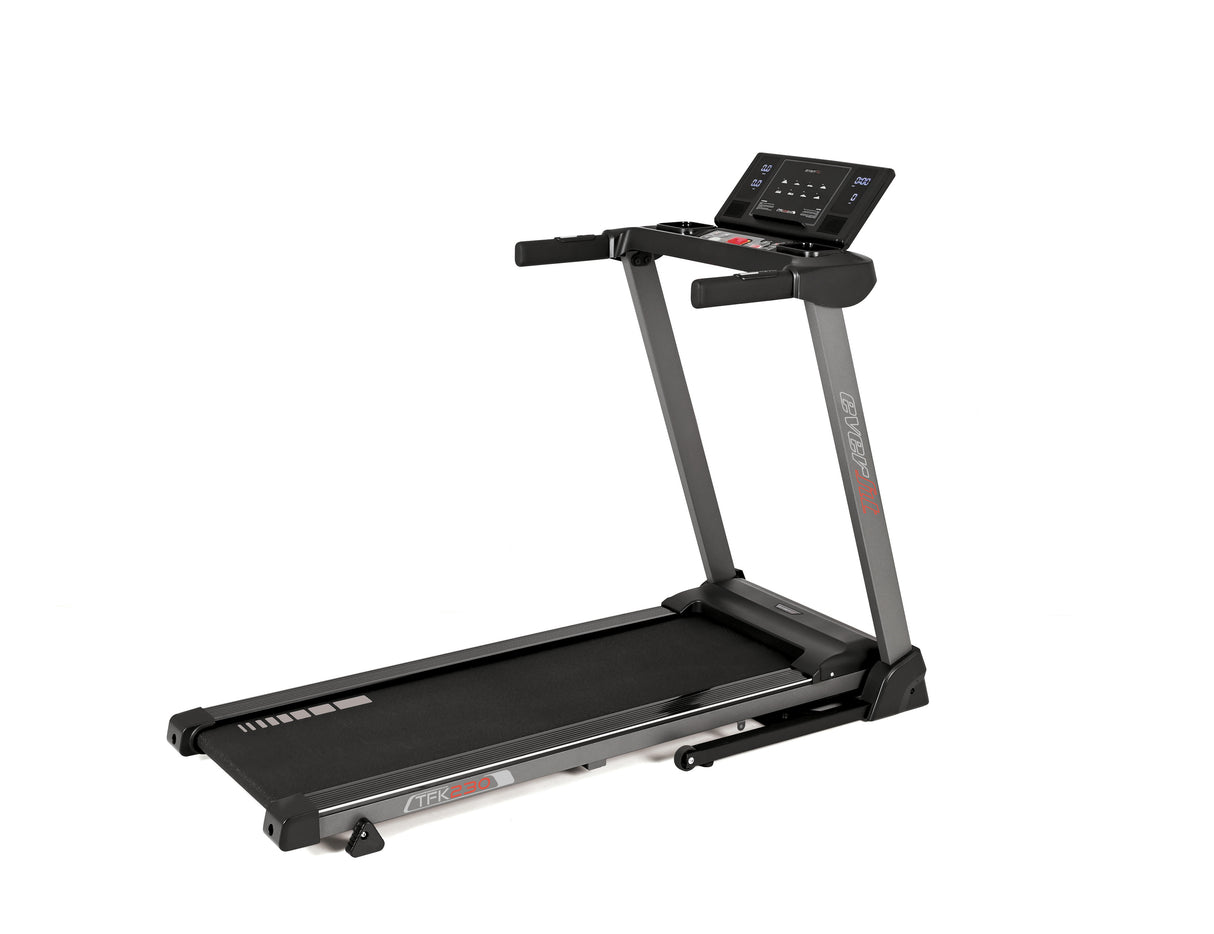 Promo Treadmill Richiudibile Tapis Roulant Salvaspazio TFK 230 New Everfit - Velocità 14,0 Km/h - Piano corsa 121 X 40 cm - Utente 100 kg - Tappeto Elettrico Palestra