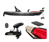 BIG MAMA KAYAK A PEDALI TRIKEN 330 con Pulpito Inox + Piastra sgancio rapido + motore POWERDRIVE MINN KOTA 45lb, GPS SPOTLOCK