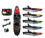 BIG MAMA KAYAK A PEDALI TRIKEN 330 GARMIN STRIKER VIVID 7CV ECOSCANDAGLIO + TRASDUTTORE + kit braccetto display