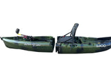 Kayak componibile rigido a pedali con pinne BIG MAMA START S300 family 2 posti + 2 pagaie + 2 sedili + 2 pedali