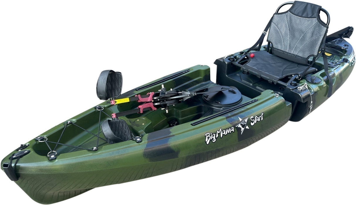 Kayak componibile rigido a pedali con pinne BIG MAMA START S300 family 2 posti + 2 pagaie + 2 sedili + 2 pedali