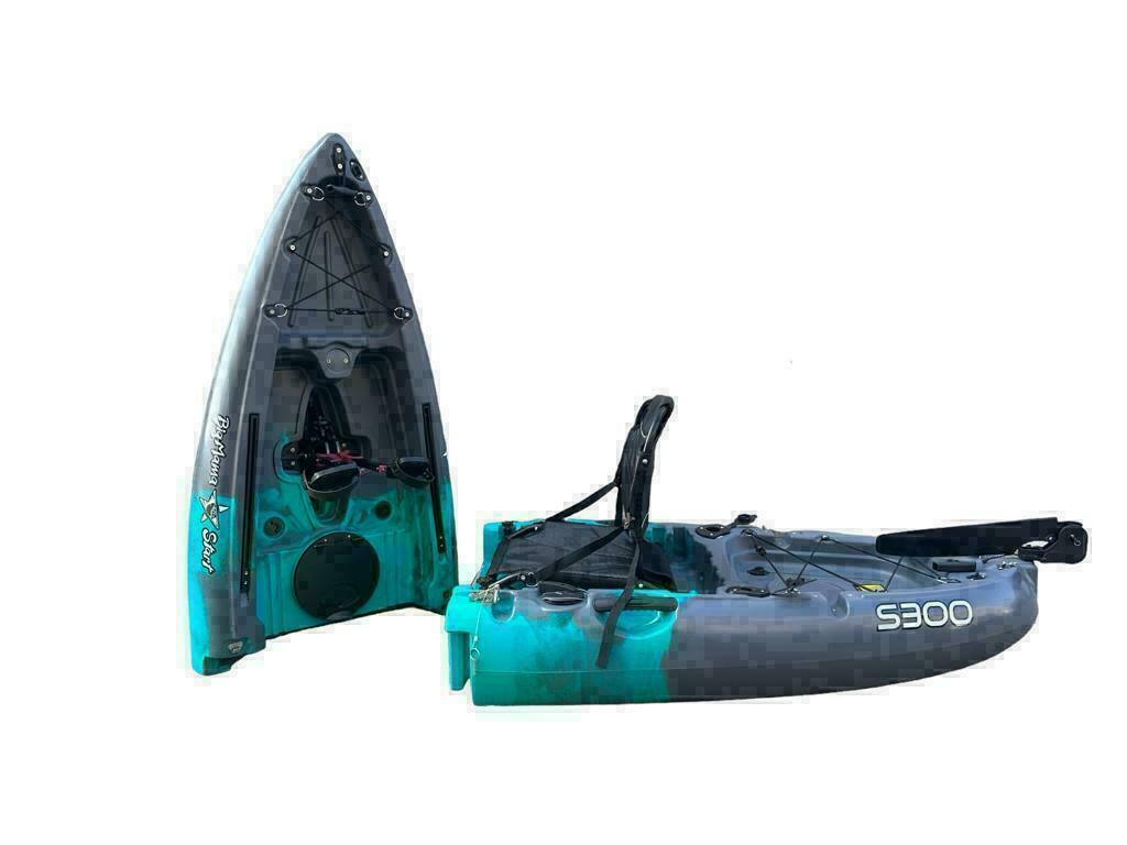 Kayak componibile rigido a pedali con pinne BIG MAMA START S300 family 2 posti + 2 pagaie + 2 sedili + 2 pedali