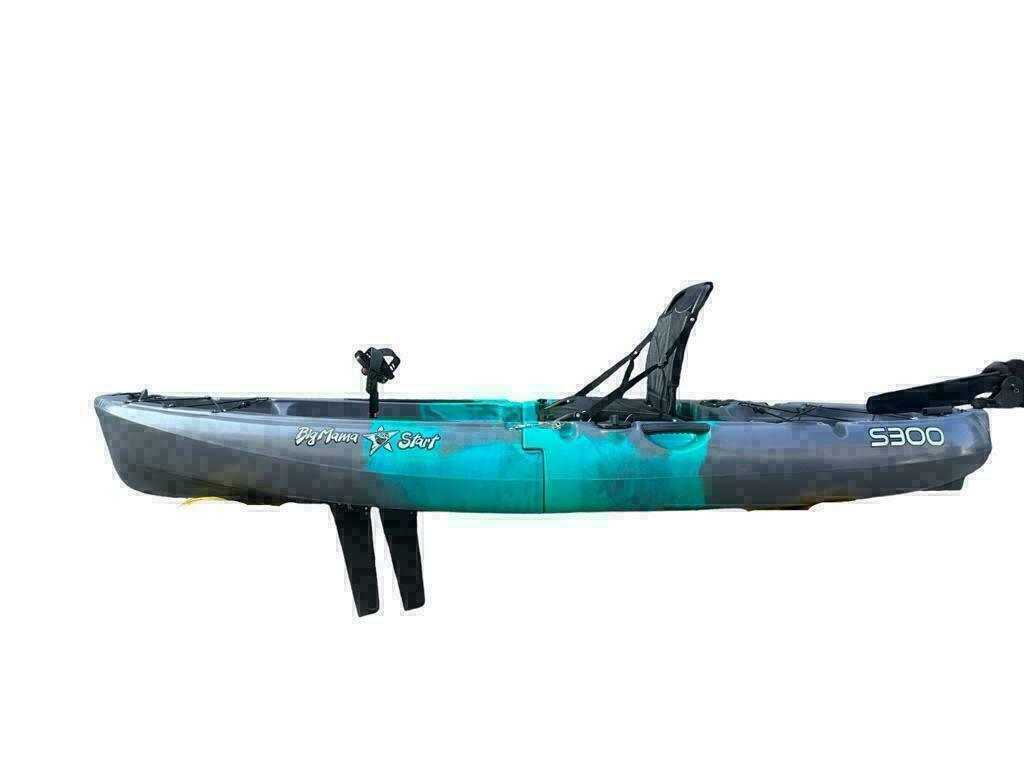 Kayak componibile rigido a pedali con pinne BIG MAMA START S300 family 2 posti + 2 pagaie + 2 sedili + 2 pedali