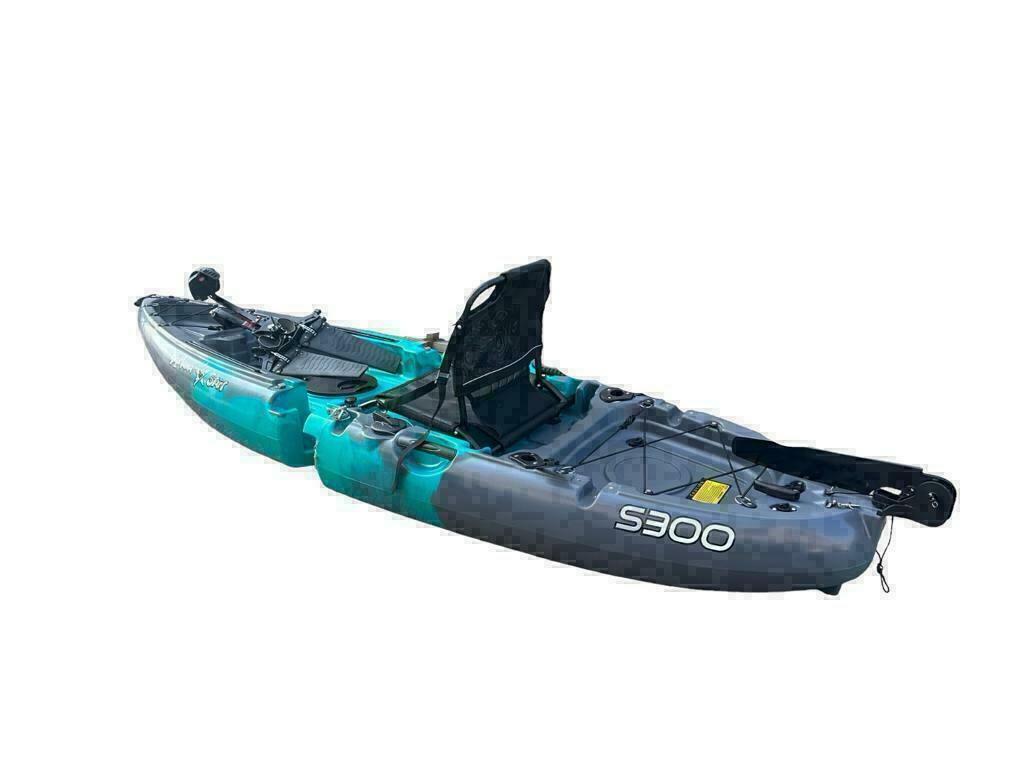 Kayak componibile rigido a pedali con pinne BIG MAMA START S300 family 2 posti + 2 pagaie + 2 sedili + 2 pedali