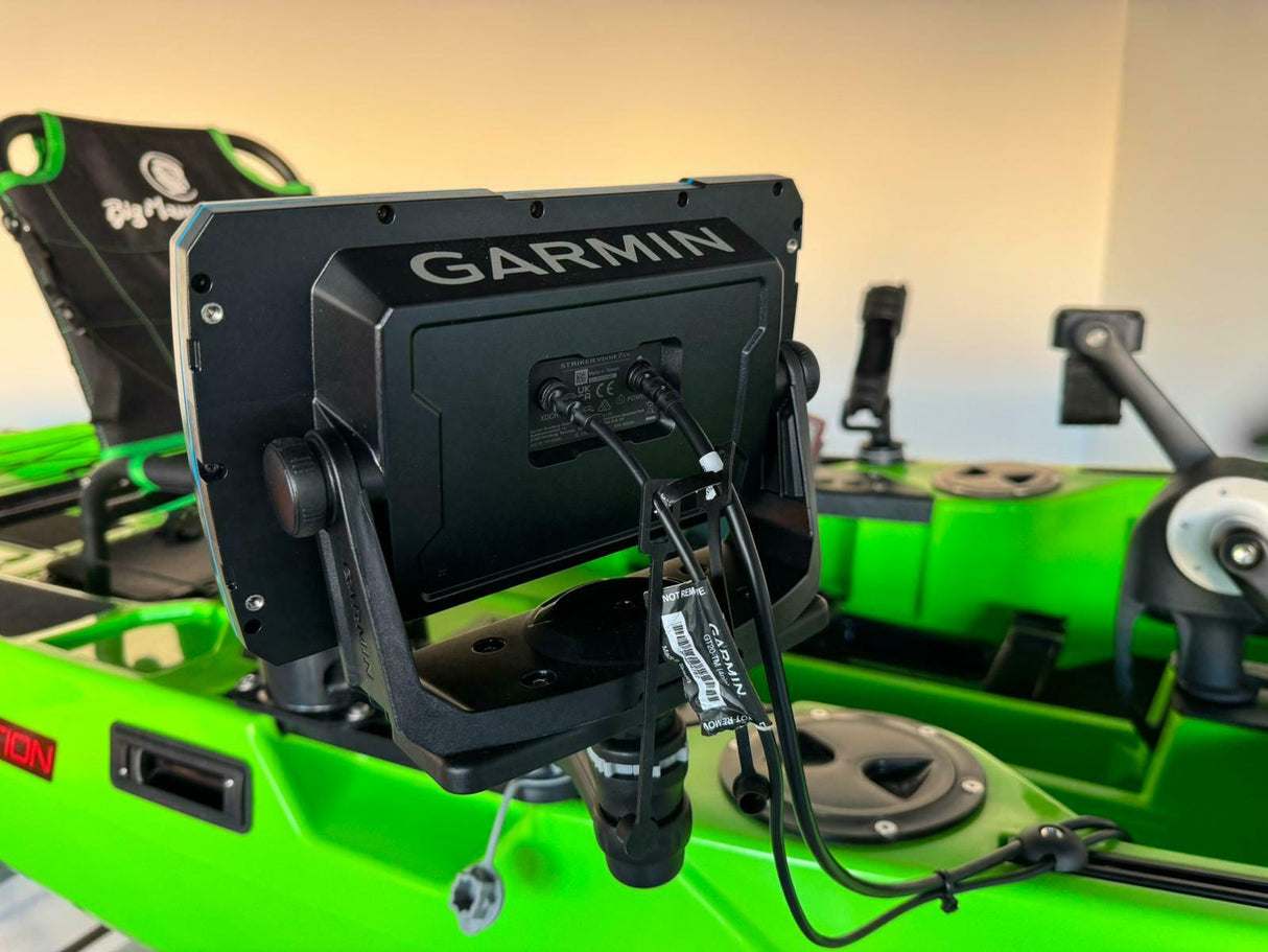 BIG MAMA KAYAK A PEDALI TRIKEN 380 + GARMIN STRIKER VIVID 7CV ECOSCANDAGLIO + TRASDUTTORE + kit braccetto display
