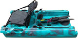 Kayak componibile rigido a pedali con pinne BIG MAMA START S300 family 2 posti + 2 pagaie + 2 sedili + 2 pedali