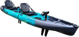 Kayak componibile rigido a pedali con pinne BIG MAMA START S300 family 2 posti + 2 pagaie + 2 sedili + 2 pedali
