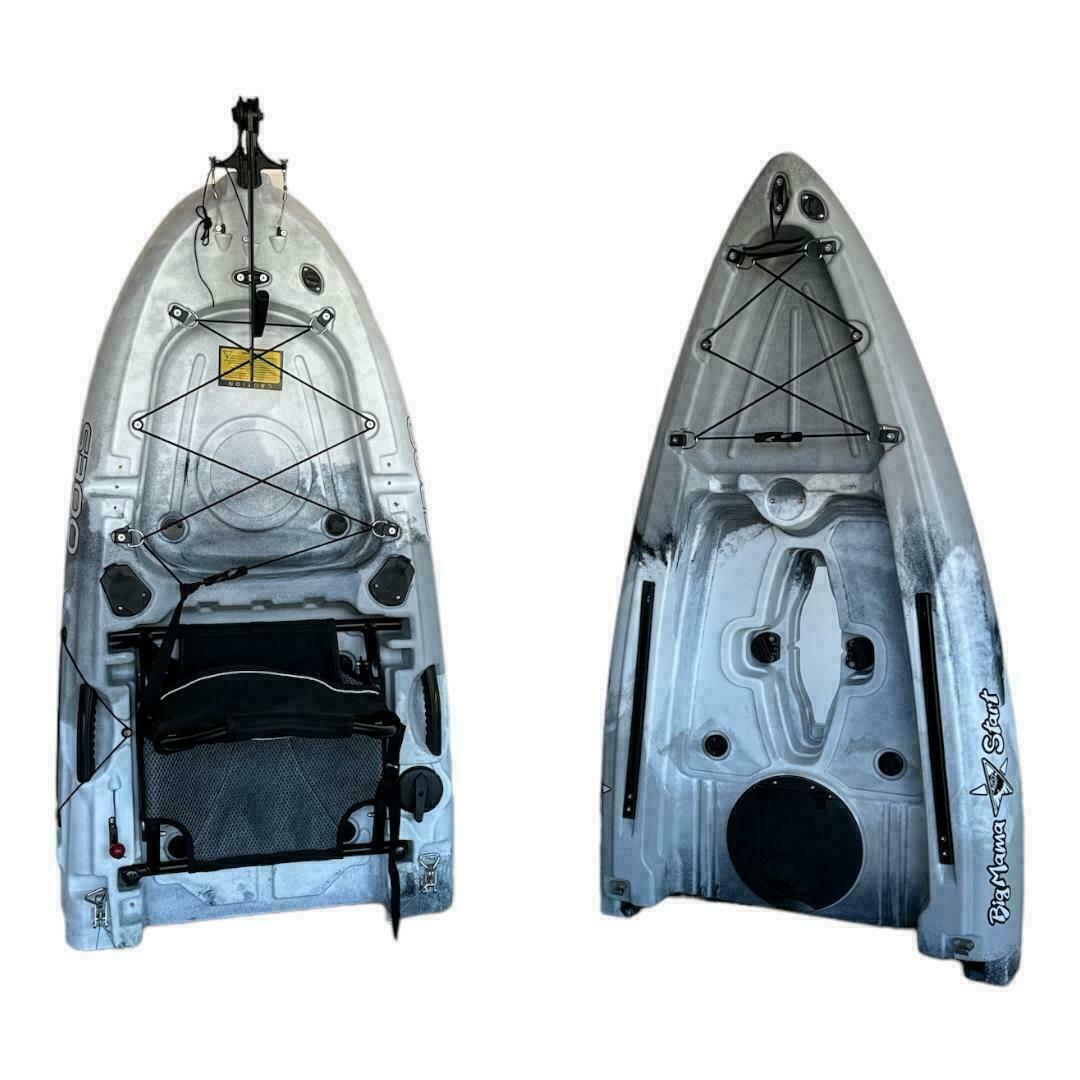 Kayak componibile rigido a pedali con pinne BIG MAMA START S300 family 2 posti + 2 pagaie + 2 sedili + 2 pedali