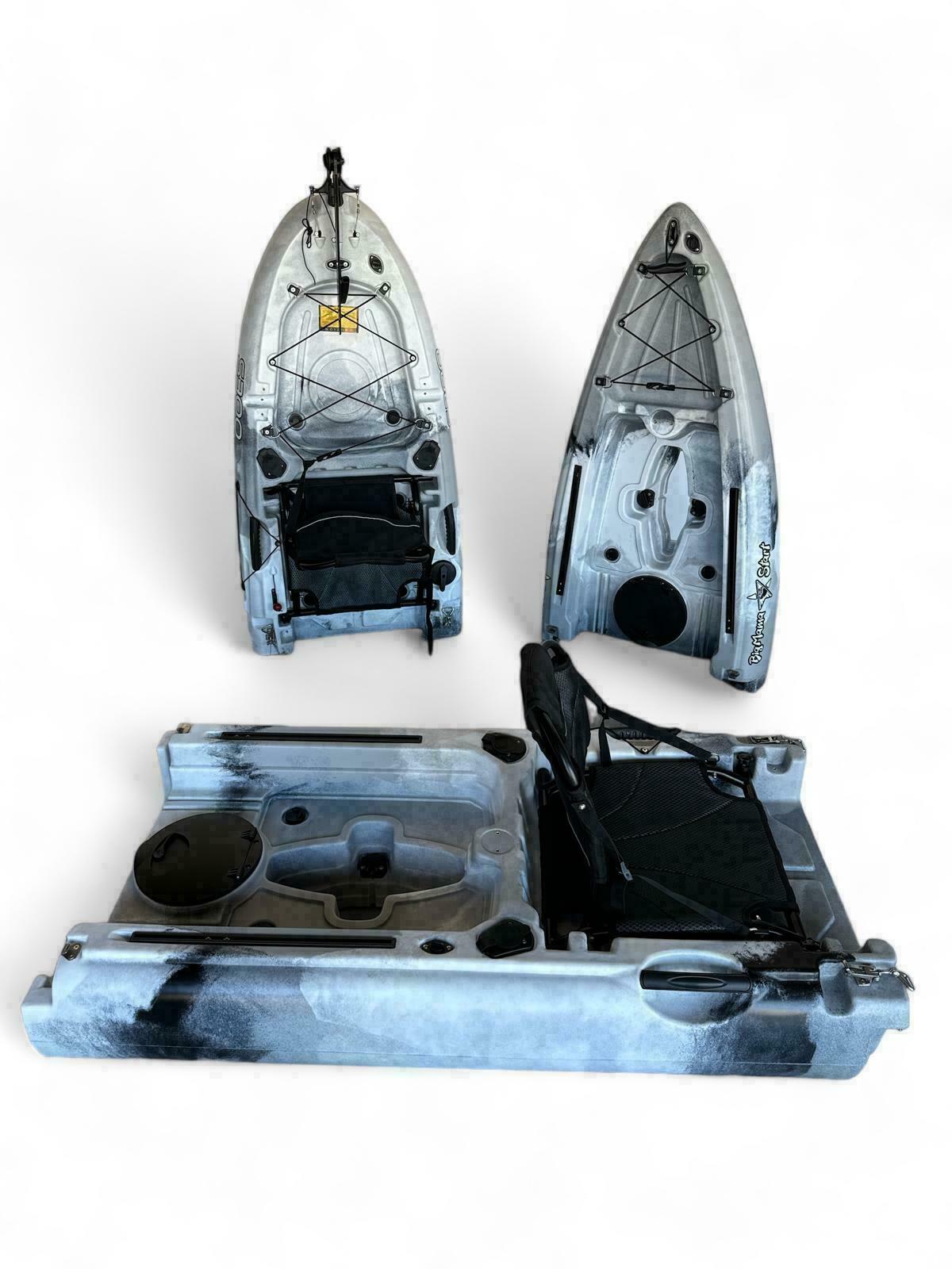 Kayak componibile rigido a pedali con pinne BIG MAMA START S300 family 2 posti + 2 pagaie + 2 sedili + 2 pedali