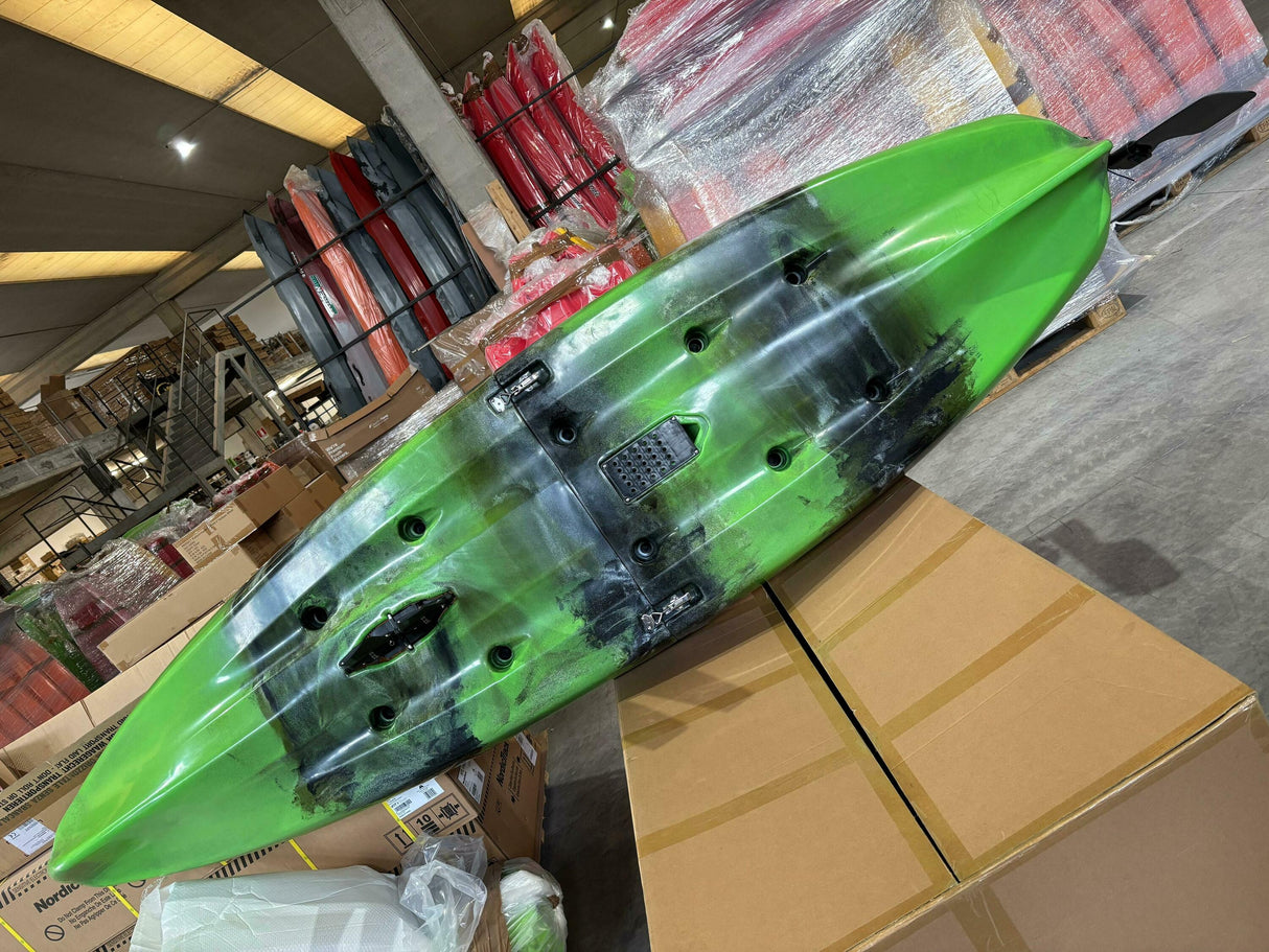 Big Mama S500 fishing con 5 portacanne, modello divisibile, pedali, sedile e timone