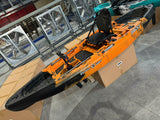 Big Mama S500 fishing con 5 portacanne, modello divisibile, pedali, sedile e timone