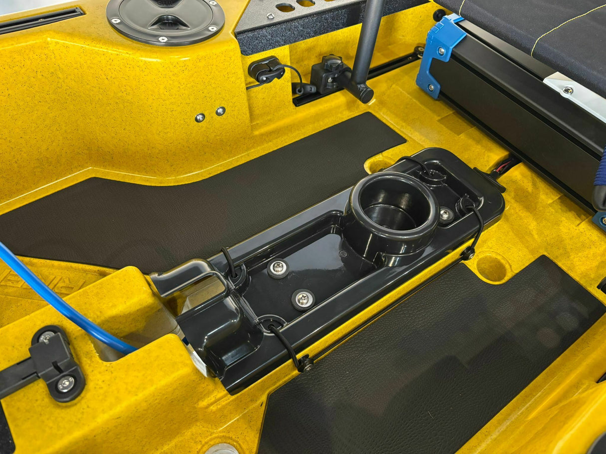 BIG MAMA KAYAK A PEDALI TRIKEN 330 - CANOA MONOPOSTO FISHING + motore elettrico BIXPY K1 Angler PRO Kit Outboard con batteria inclusa PP-768 Wh + Adattatore Hoodoo Pedal Drive