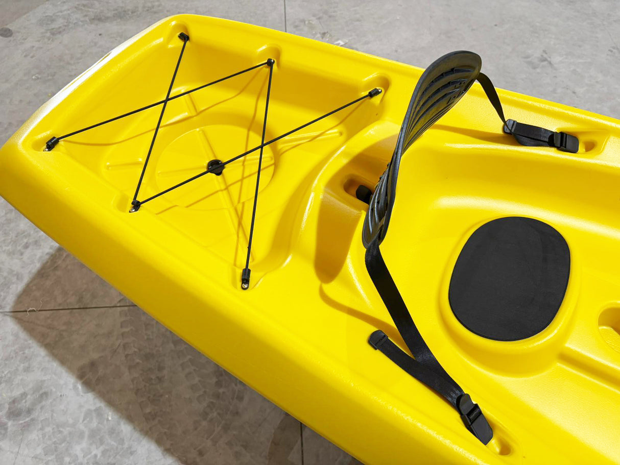 Canoa da mare e lago 3 posti modelli GIL FAMILY, inclusi 2 sedili e 2 pagaie e ruote di trasporto col. verde