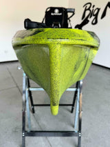 Kayak fishing a Pedali divisibile Big Mama Triken 330 Live S, con ruote e vasca del vivo - SCAFO GRIGIO NERO, gavone VERDE