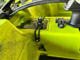 Kayak fishing a Pedali divisibile Big Mama Triken 330 Live S, con ruote e vasca del vivo - SCAFO GRIGIO NERO, gavone VERDE
