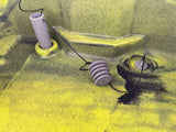 Kayak fishing a Pedali divisibile Big Mama Triken 330 Live S, con ruote e vasca del vivo - SCAFO GRIGIO NERO, gavone VERDE