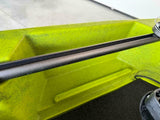Kayak fishing a Pedali divisibile Big Mama Triken 330 Live S, con ruote e vasca del vivo - SCAFO GRIGIO NERO, gavone VERDE