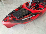 Kayak fishing a Pedali divisibile Big Mama Triken 330 Live S, con ruote e vasca del vivo - SCAFO GRIGIO NERO, gavone VERDE