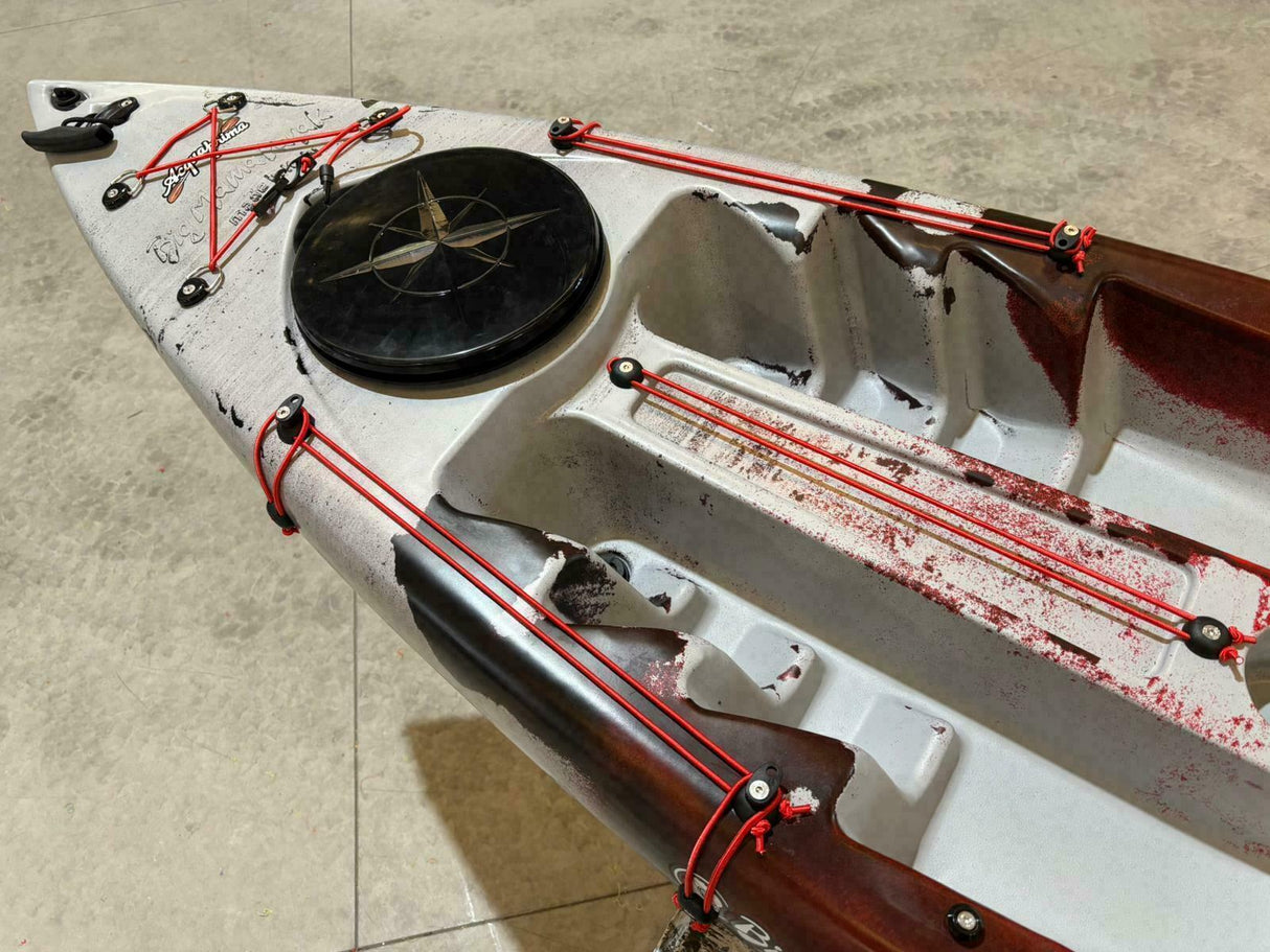 CANOA 1 POSTO SINGOLO ACQUAPRIMA LIMITED EDITION BIG MAMA KAYAK, MONOPOSTO 310 CM + 2 GAVONE + 1 PAGAIA + 1 SEGGIOLINO (FULL PACK) - SNAKE ROSSO