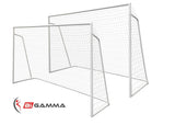 Set di 2 porte da calcio regolamentari mod.BIG CHAMP tubi maggiorati da 45 mm - misure 3 x 2 metri - BIGAMMA