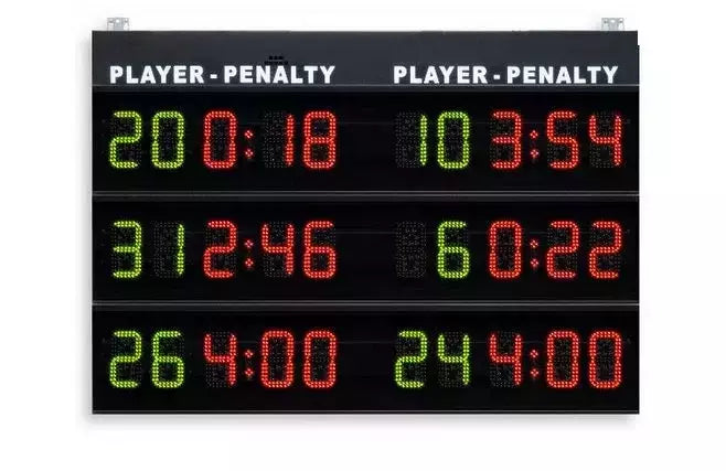 Tabellone Per La Visualizzazione Di 3 Tempi Di Penalità Per Squadra Fs-150 Art.246 Indicato Per Per Hockey, Pallamano, Pallanuoto,calcio A 5