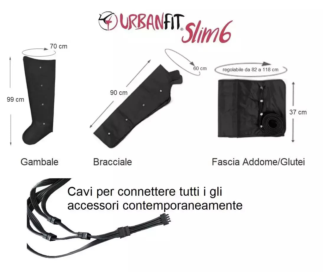 Slim 4 Apparecchio Pressoterapia Con 3 Programmi + 2 Gambali + Telecomando ( Pack 1 )