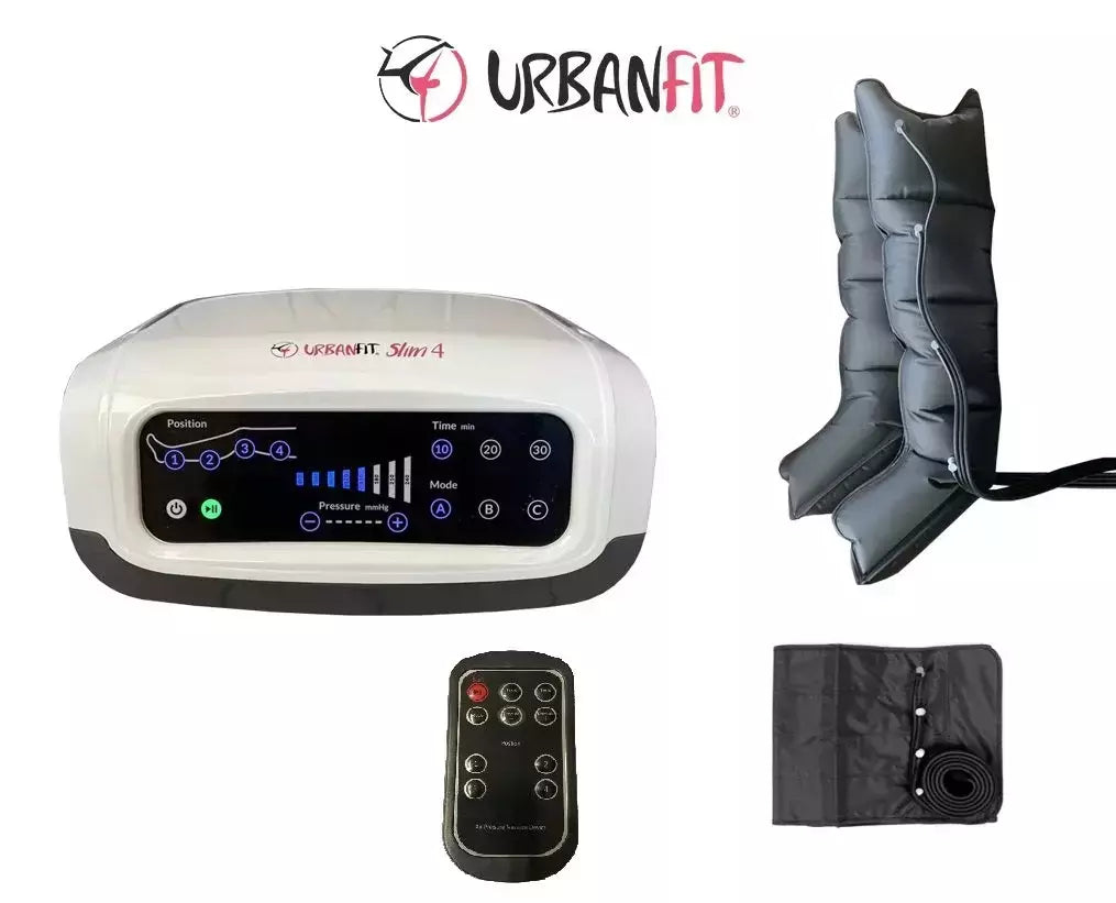 Slim 4 Urban Fit Apparecchio Pressoterapia Con 3 Programmi + 2 Gambali + Fascia Addominali/glutei + Con Telecomando ( Pack 2)