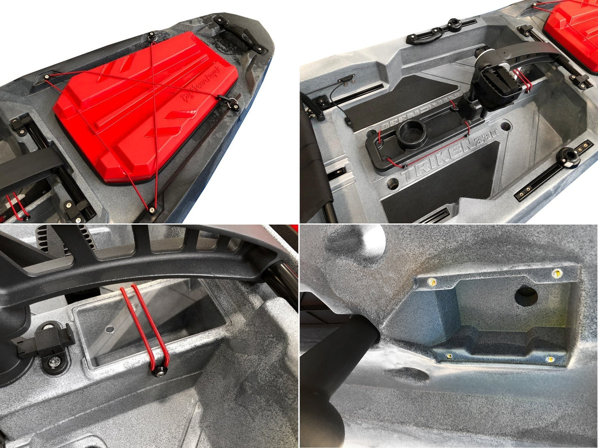 BIG MAMA KAYAK A PEDALI TRIKEN 330 GARMIN STRIKER VIVID 7CV ECOSCANDAGLIO + TRASDUTTORE + kit braccetto display