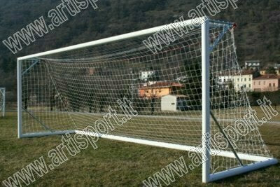 Af1460 Singola Porta Calcio Trasportabile In Alluminio M.7,32x2,44 Certificata Tuv Secondo Norma Uni