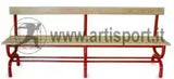 As1722/0 Panchina Spogliatoi Con Seduta E Schienale In Tubo Di Acciaio Sez. 40 Mm Da 2 Metri