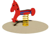 Gioco A Molla Cavallo 1 Posto In Legno Da Interrare Cod.869 A/B Giochipark