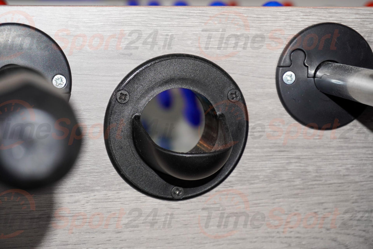 Calciobalilla G500 Rovere Grigio con Aste Rientranti, piano gioco vetro - biliardino Garlando con 50 Palline in omaggio cd.G500GRRCVL.