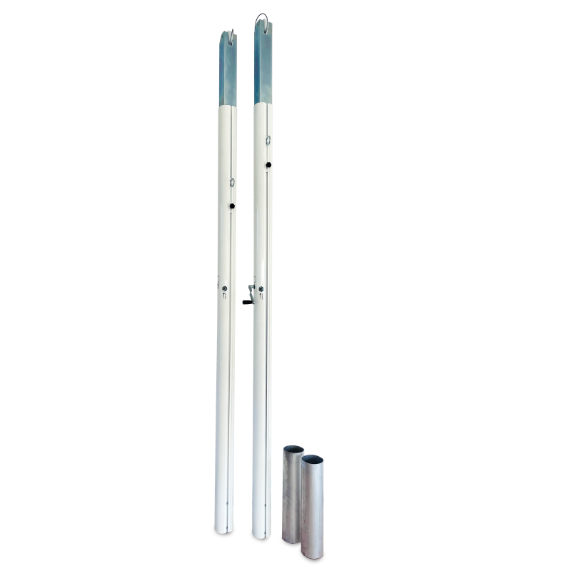 Av1416/c Impianto pallavolo in alluminio ovoidale 100 x 120 da competizione Impianto testato TUV UNI EN 1271