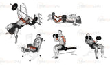 Panca Piana Regolabile Con Porta Bilanciere Jk 6060 Jk Fitness Cod.jk6060 Per Esercizi; Leg Extension, Bench Press, Leg Curl, Butterfly, Addominali