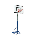 ab1298/2 Mezzo impianto basket-minibasket trasportabile con ruote, modello "Hobby", monotubolare