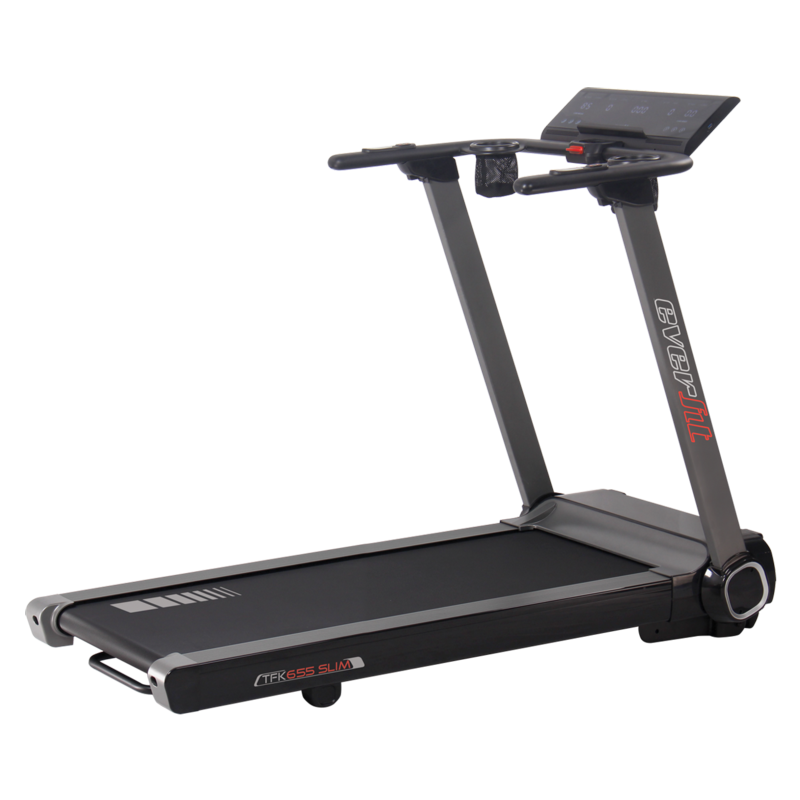 Treadmill Ultracompatto Tapis Roulant Slim Salvaspazio TFK 655 HRC Everfit Inclinazione Elettrica - APP Ready 3.0 - Velocità 18,0 Km/h - Piano Corsa 46 x 132 cm - Utente 110 kg - Tappeto Elettrico Palestra
